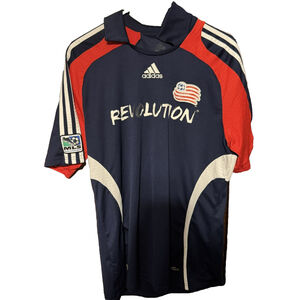 New England Revolution Adidas Vintage Jersey Men Size L Blue